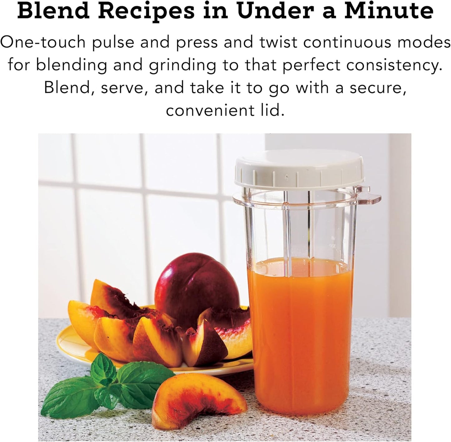 Tribest PB-250XL-A Personal Blender - BPA-Free Kitchen Grinder for Smoothies & Shakes | White