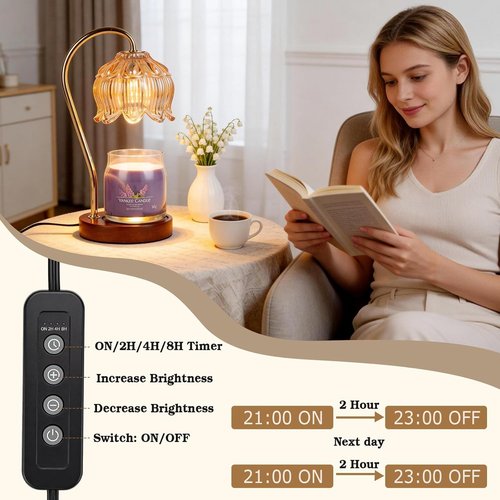 Funistree Candle Warmer Lamp - Dimmable with Timer | Perfect Gift for Mother's Day & Home Decor