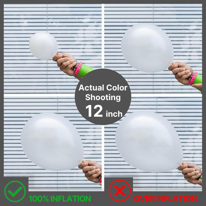 PartyWoo Pearl White Balloons - 145pcs Metallic Latex Balloon Arch Kit for Weddings & Celebrations | 5-12 Inch Sizes