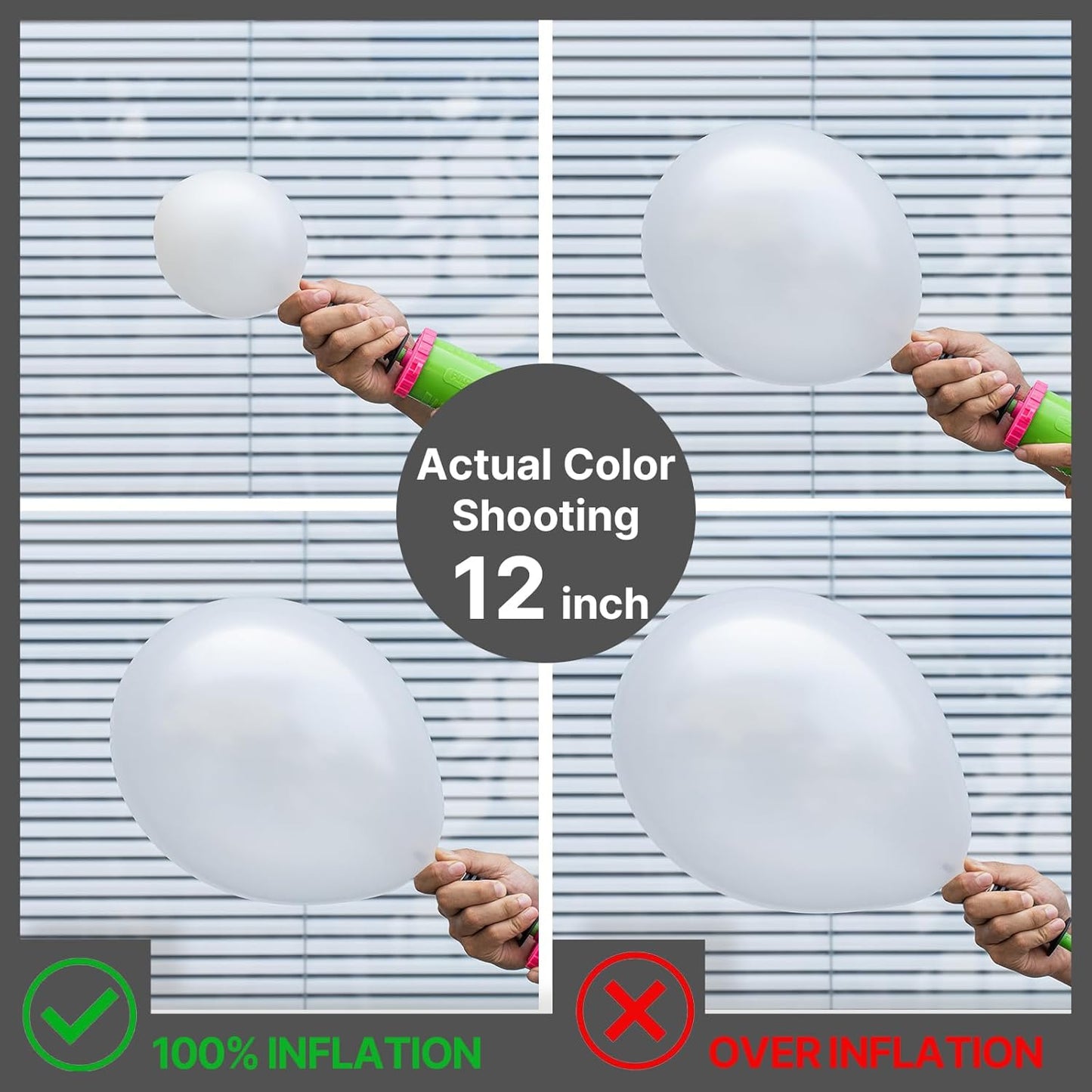PartyWoo Pearl White Balloons - 155-Piece Metallic Latex Balloon Arch Kit for Weddings & Events | 5-12 Inch Sizes