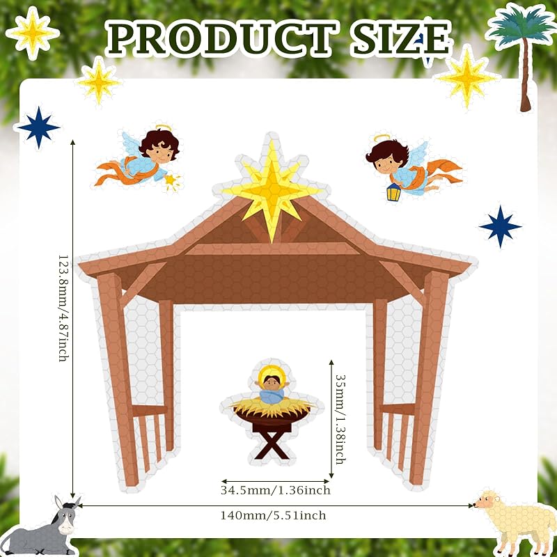 Nativity Scene Refrigerator Magnets Set - 26 Pcs, Variation: Cute