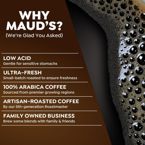 Maud's Decaf Dark Roast Coffee Pods - 100% Arabica Single Serve Pods | 100 Count Compatible with Keurig