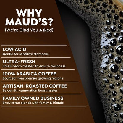 Maud's Decaf Dark Roast Coffee Pods - 100% Arabica Single Serve Pods | 100 Count Compatible with Keurig