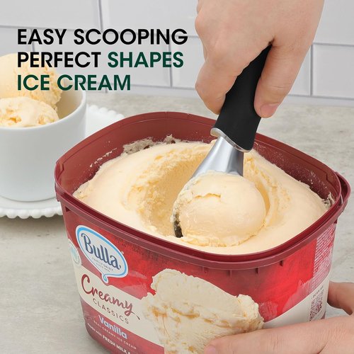 Beneno Ice Cream Scoop - Heavy Duty, Anti-Fracture Design, Comfortable Grip, Dishwasher Safe | Black
