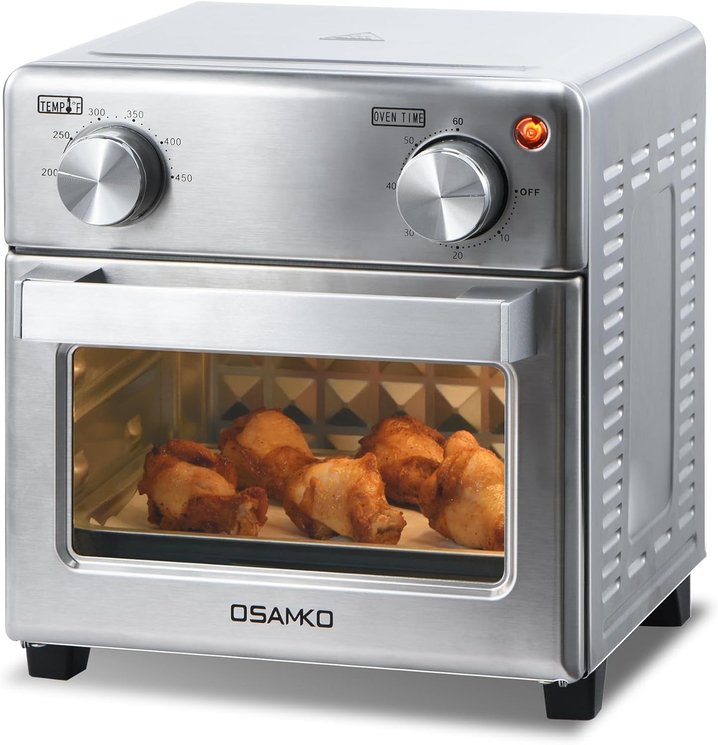 Skiennix 8.5QT Toaster Oven Air Fryer Combo - Stainless Steel, Fast Preheat, Ideal for Small Spaces