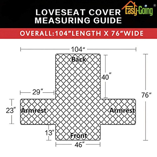 Easy-Going Reversible Loveseat Couch Cover for 2 Cushion Couch Sofa Cover for Dogs Water Resistant Furniture Protector with Foam Sticks Elastic Straps for Pet (Loveseat, Chocolate/Chocolate)