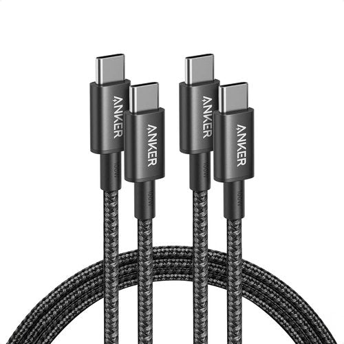 Anker USB C to USB C Cable - 6 FT Fast Charging 100W Charger Cord for iPhone 17, MacBook Pro, Pixel (Black)