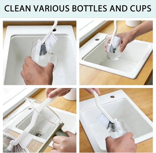 Crevice Cleaning Brush Set - Hard Bristle Gap Scrubber Tools for Bathroom & Shower | 12-Pack Essentials