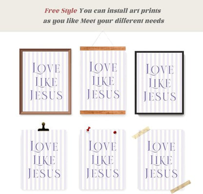 LARTSFRO Coquette Purple Bow Wall Art Decor - Inspirational Christian Posters for Teen Girls | 12x16 Inch Set of 4 Unframed