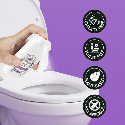 Skiennix Travel Size Toilet Spray - Air Freshener Bathroom Deodorizer | Lemon Lavender Eucalyptus Scent