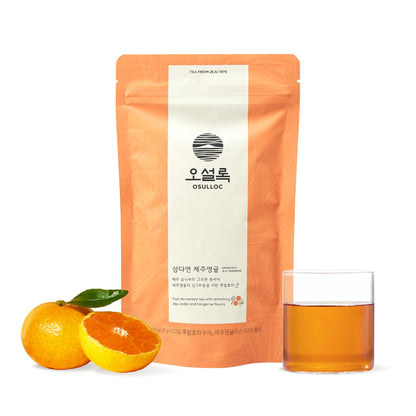 OSULLOC Tangerine Tea (Refreshing Jeju Tangerine Flavor) | Korean Premium Blended Tea Bag | Sweet Fruit Tea | 20 Count Tea Bags, 1.27oz