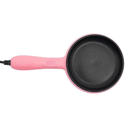 Chieacho 450W Electric Skillet Mini Frying Pan, 6 Inch Mini Skillet Electric with Non-Stick Coating for Egg Bacon Sausage, Pink Small Electric Frying Pan for kichen