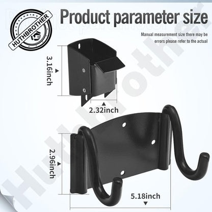 Huthbrother Wheelbarrow Storage Bracket - 90 lbs Capacity with Top Lift Latch | Maximize Garden Space