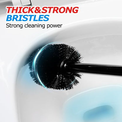 FORASTO 2Pack 2 in 1 Toilet Brush and Plunger Set, Extended Handle Plunger,Toilet Bowl Brush Plunger Set,Bathroom Cleaning Tools,Toilet Brush Plunger Combo,Cleaning Brush,Cleaning Supplies