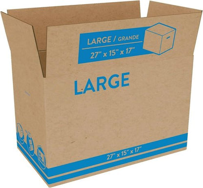 Large Moving Boxes by [Brand Name] - Heavy Duty 27x15x17 Inches | 10 Pack for Easy Packing & Shipping