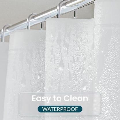 Titanker White Shower Curtain Liner 72 x 72 Plastic Shower Liner Washable Inside Shower Curtain Liner PEVA Shower Curtains for Bathroom with Magnets and Rustproof Metal Grommet Holes