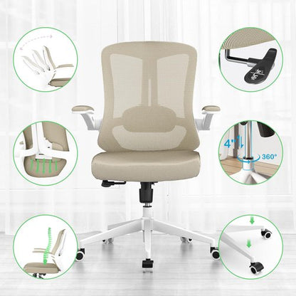 balmstar Office Chair Desk Chair, Ergonomic Mesh Computer Chair with 90-130° Recline & 360° Smooth-Rolling Casters, Adjustable Lumbar Support Task Chair for Home Office, Comfortable for Women, Teens