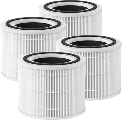 Puro 240 Air Purifier Filter - 3-in-1 Replacement Filters with Activated Carbon | 4 Pack