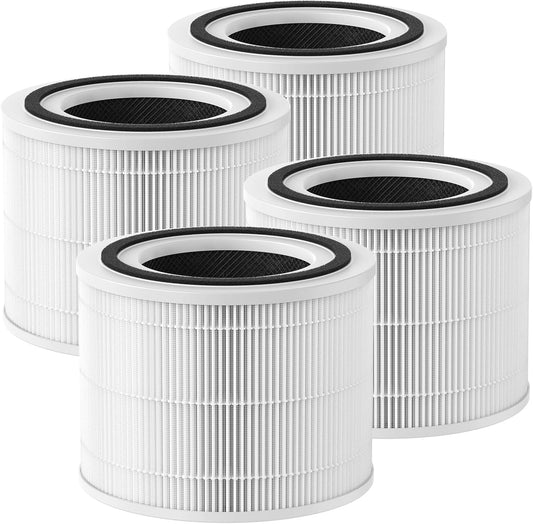 Puro 240 Air Purifier Filter - 3-in-1 Replacement Filters with Activated Carbon | 4 Pack