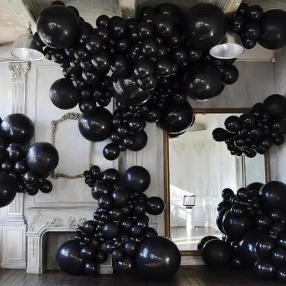 Black Balloons - 12 Inch Matte Latex Balloons | 100 Pack for Birthdays, Weddings & Celebrations