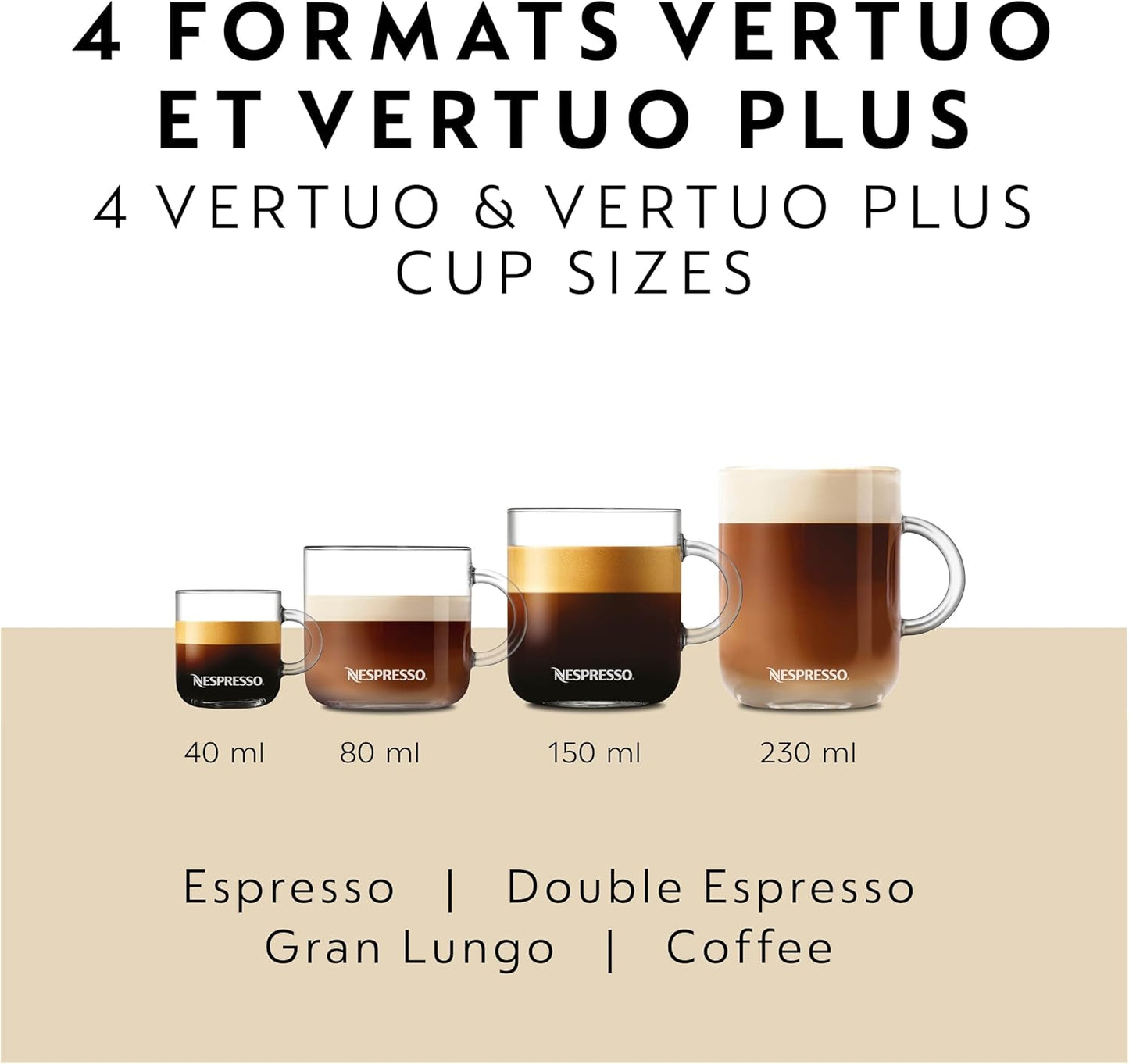 Breville Nespresso Vertuo Plus Coffee & Espresso Maker - Sleek Ink Black Design