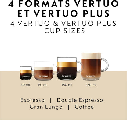 Breville Nespresso Vertuo Plus Coffee & Espresso Maker - Sleek Ink Black Design