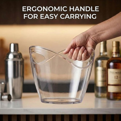 2 Pack Ice Bucket - 4L Clear Acrylic Ice Buckets for Parties, Mimosa Bar Supplies Beverage Tub for Champagne Beer Sparkling Wine Cocktails