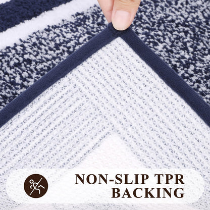 Pauwer Bathroom Rugs Sets 5 Piece with Lid Cover Bathroom Shower Rugs with U-Shaped Contour Toilet Mat Absorbent Microfiber Plush Bath Mats Non Slip Bath Rugs Machine Washable Bathroom Floor Mats