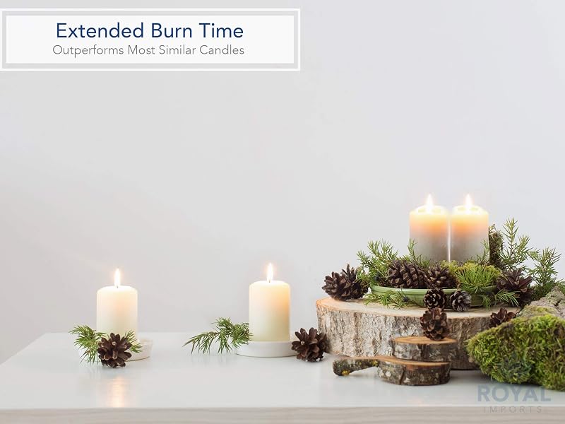 Royal Imports 3x6 Unscented White Pillar Candles Set of 12 (Variation: 12+3x6)