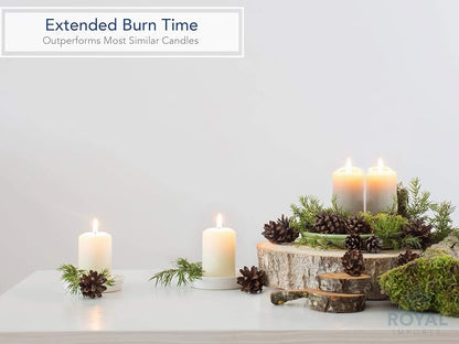 Royal Imports 3x6 Unscented White Pillar Candles Set of 12 (Variation: 12+3x6)