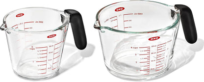 OXO Good Grips Glass Measuring Cup Set - 2-Cup & 4-Cup Sizes for Accurate Measurements