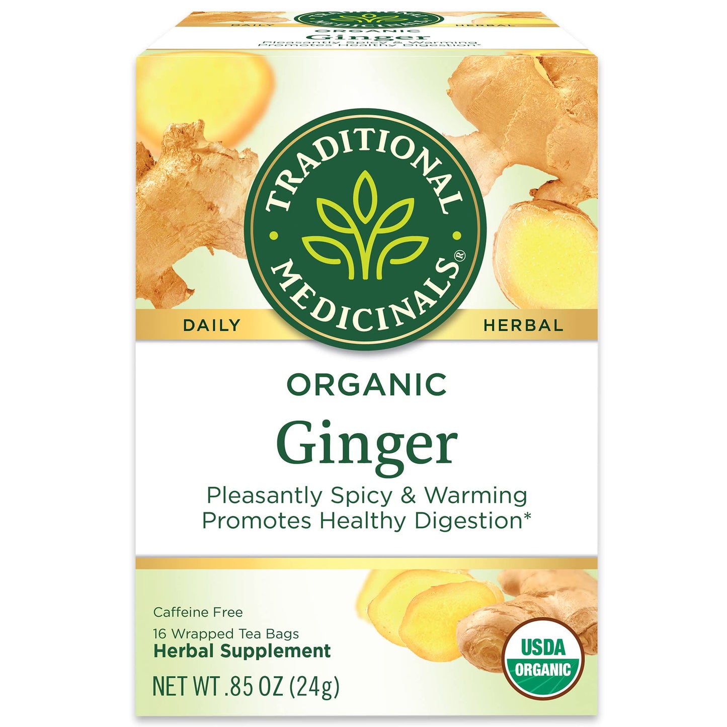 Traditional Medicinals Organic Ginger Herbal Tea - 16 Count (Pack of 2)