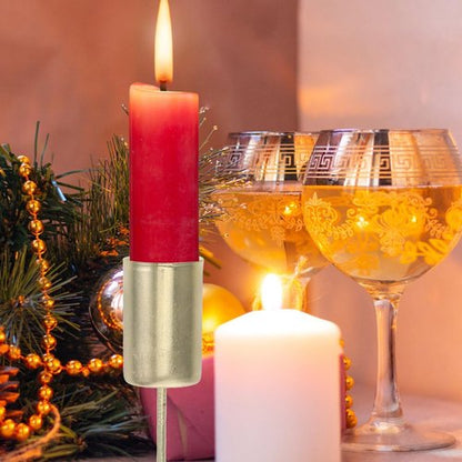 ABOOFAN Taper Candle Holders - 5pcs Golden Candle Holder Stakes for Christmas Table Centerpieces