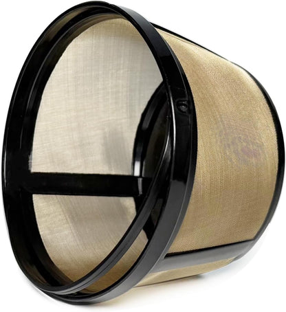 Mr. Coffee Gold Reusable Coffee Filter - 2-Pack for 8-12 Cup Coffee Makers | Compatible with Black & Decker