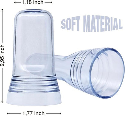 Esatto 24 Pieces Pour Spout Covers - Translucent Liquor Bottle Toppers, Universal Bottle Pour Dispenser, Liquor Bottle Covers Bottle Cover Dust for Home Kitchen Tools Supplies