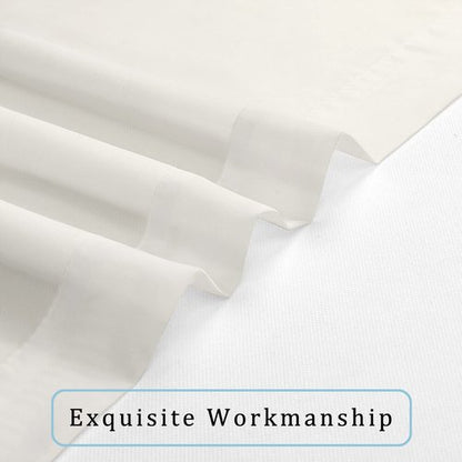 OWENIE Sheer Ivory Curtains 84 Inch Length 2 Panels Set for Living Room Bedroom, Rod Pocket Voile Sheer Panel Drapes, Ivory, 2pcs, Each 42" W x 48" L