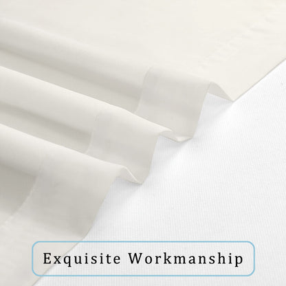 OWENIE Extra Long Sheer Curtains 120 Inches Long, Sheer Curtain, Voile Rod Pocket Panels for Bedroom and Living Room (42 x 120 inches Long, Set of 2, Ivory)