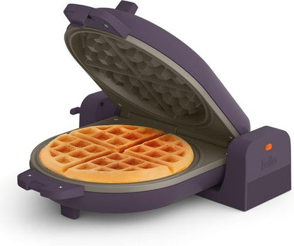 Bella Waffle Maker - EverGood™ Ceramic Nonstick Coating, Compact Design, 1000 Watt, Plum Color
