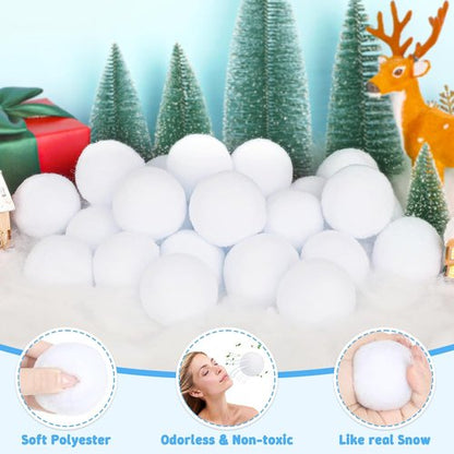 Luces 60 PCS Indoor Snow Balls - Soft Artificial Winter Toss Game | DIY Parent-Child Interaction