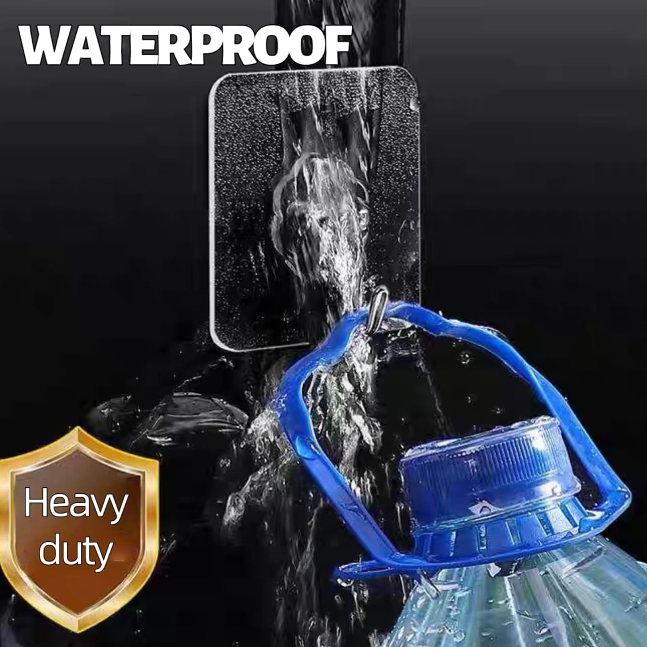 Skiennix Heavy-Duty Adhesive Wall Hooks - 50 lbs Capacity, Waterproof, No Damage | 10 Pack for Home & Office