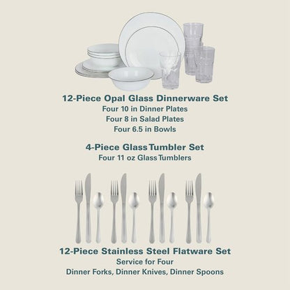 Gibson Home 74-Piece Kitchen in a Box | Complete Cookware, Dinnerware & Utensils Set