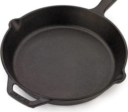 Mercer Culinary Pre-Seasoned Cast Iron Skillet - 10.25-Inch Durable Cooking Essential