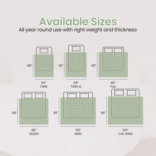 Utopia Bedding Twin Comforter Duvet Insert, Quilted Sage Green Comforter with Corner Tabs, Box Stitched Down Alternative Comforters Twin Size 64 x 88 inches