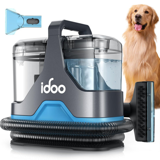 iDOO Carpet Cleaner Machine, Upholstery Cleaner 600W Deep Cleaning, 17Kpa Powerful Suction Spot Carpet Shampooer for Pet, Home, Couch, Car Seat, Mattress, Rug & Sofa, Little Portable Carpet Cleaner