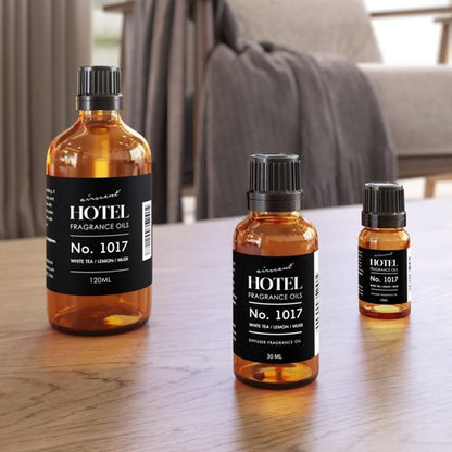 AirScent Hotel Diffuser Oil No. 1017 | White Tea Lemon Cedar Wood - Premium Fragrance for Diffusers - 10 mL Glass Bottle