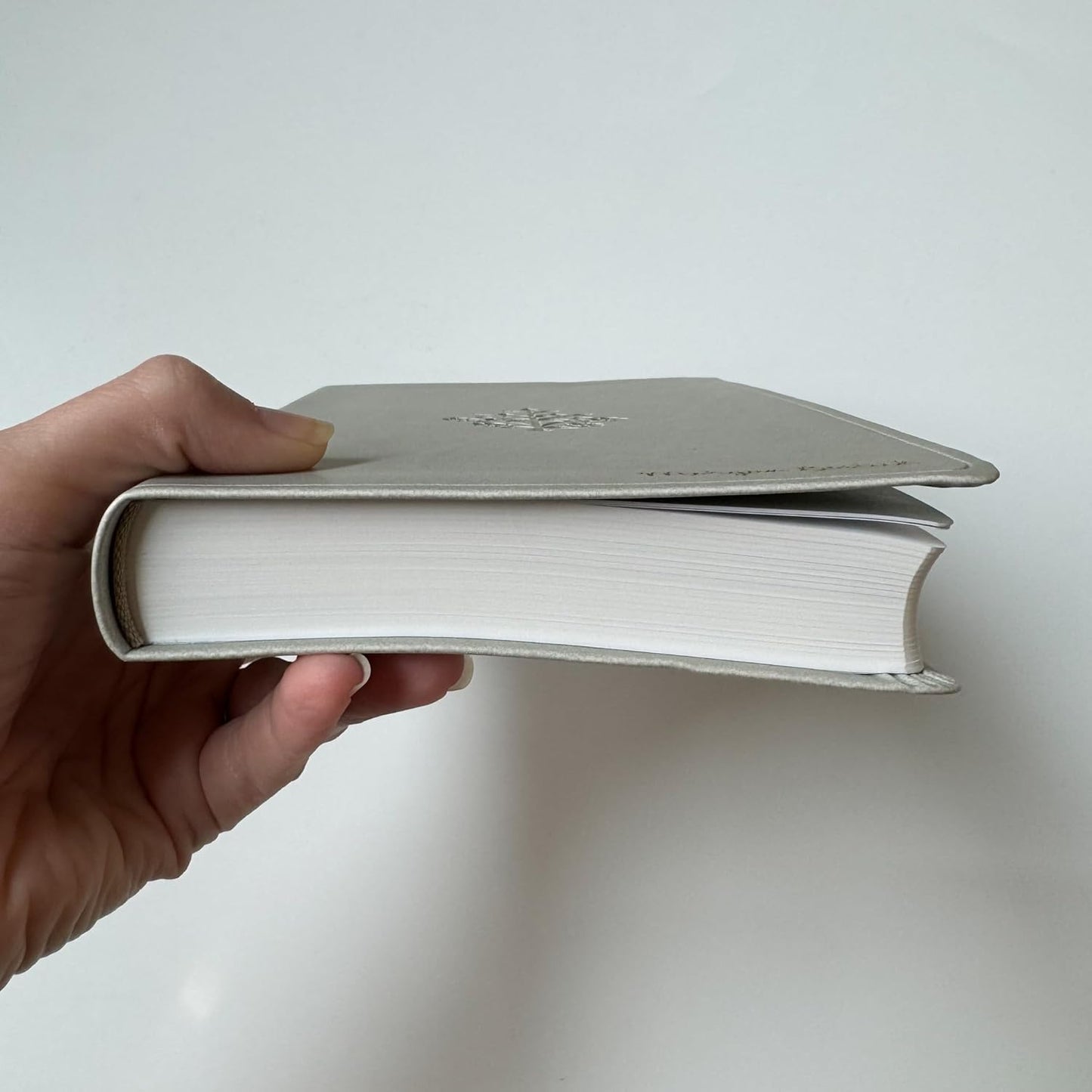 River Stone Personalized ESV Large Print Bible - Custom Hand Lettered Name on Cover | Flourish Design
