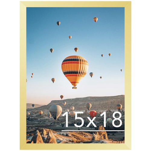 JCJMY 15x18 Picture Frame Gold for Photo and Poster, Horizontal and Vertical Formats for Wall Hanging, Wall Gallery Frame for 15 by 18 Photos
