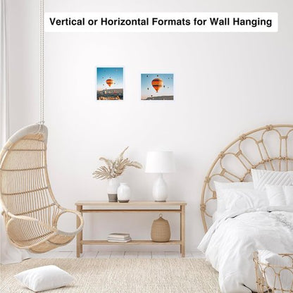 JCJMY 4x5 Picture Frame - White Wall Mount or Tabletop Display | Shatter-Resistant Plexiglass