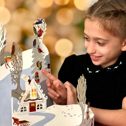 Freshcut Paper 2025 Advent Calendar - Woodland Wonderland 3D Pop-Up Greeting Cards | Holiday Gift Set