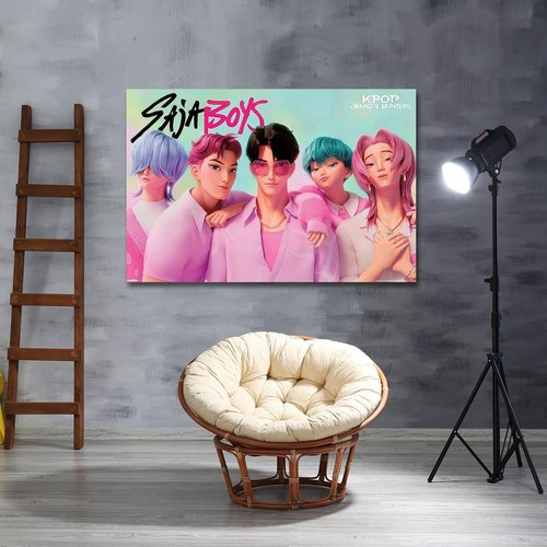 **COMOR Demon Hunters Poster - Perfect Birthday Party Decoration for Kids | Canvas Print for Teen Bedroom (16" x 24")**